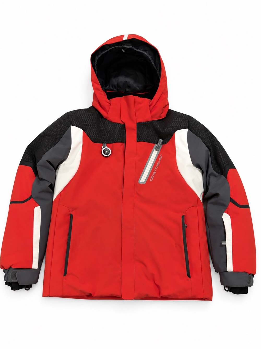 Obermeyer Boys 7 Raider I-Grow Insulated Ski Snow Jacket Red Hooded